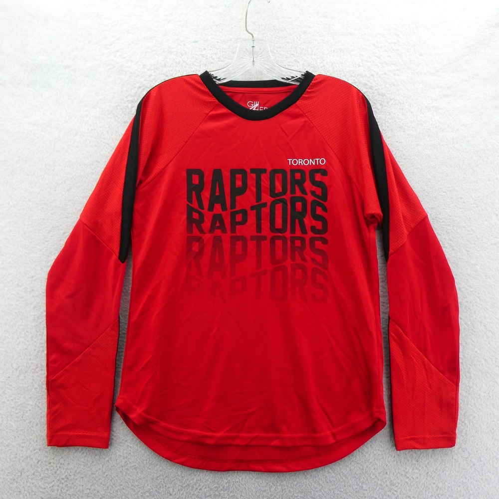 GIII Shirt Womens Medium Toronto Raptors Red Long Sleeve Basketball NBA Vintage‎
